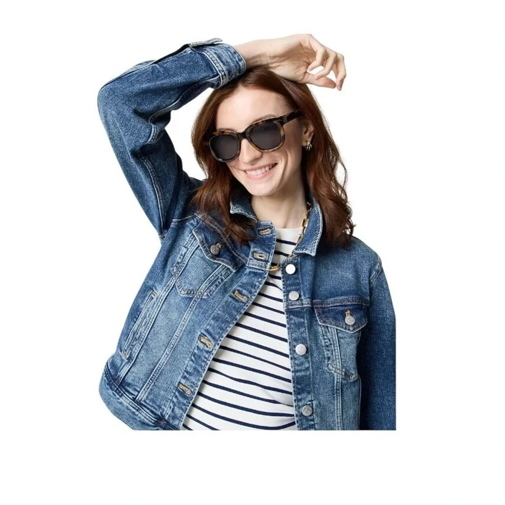 J. Crew Classic Trucker Jean Jacket Blue Medium Wash Denim M